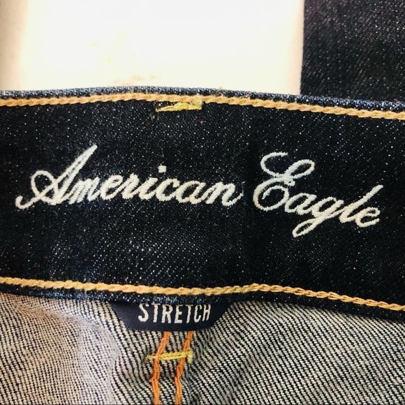American Eagle Outfitters Dark Blue Straight Leg Jeans - Picture 9 of 9